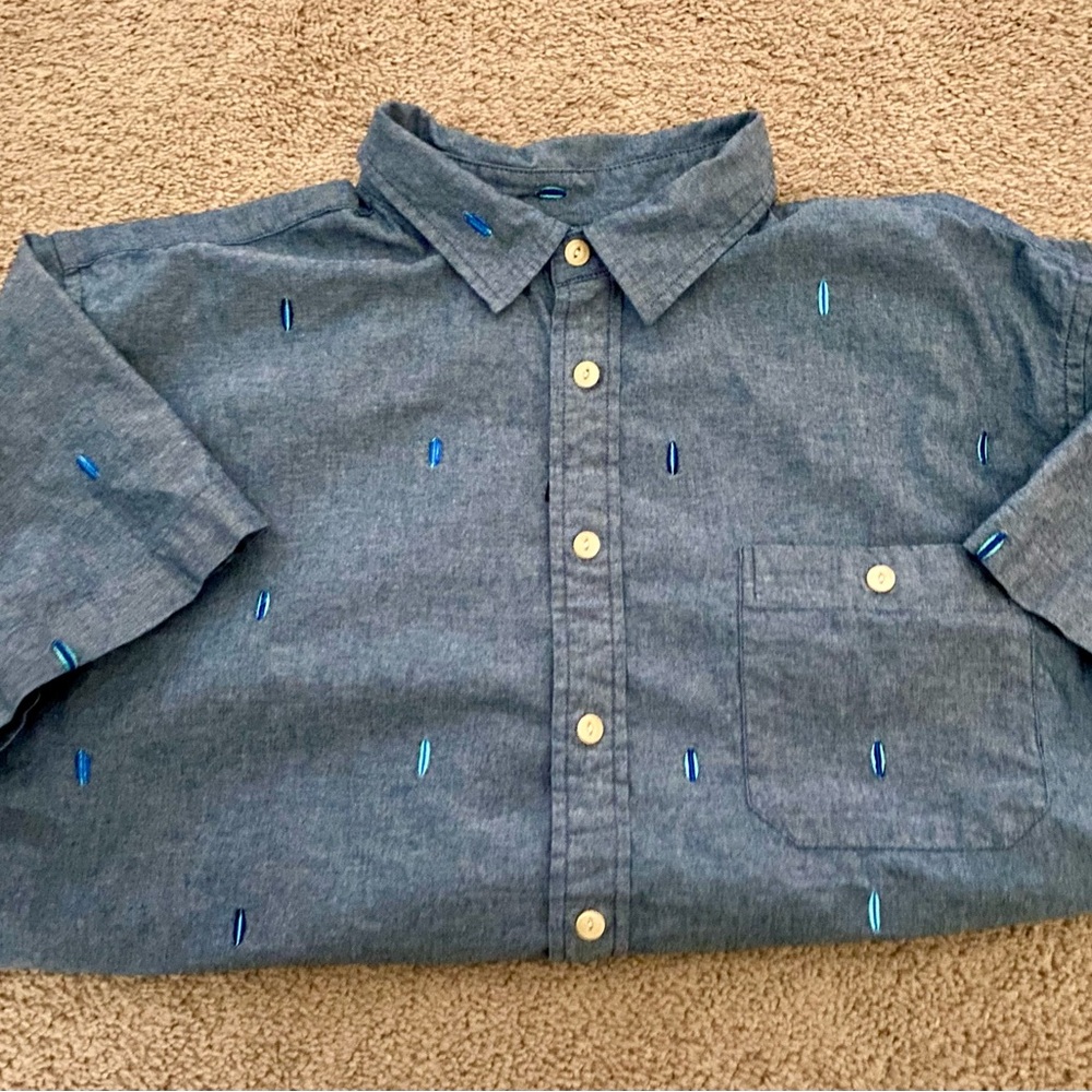 Tommy Hilfiger Blue Casual Button Down Shirt